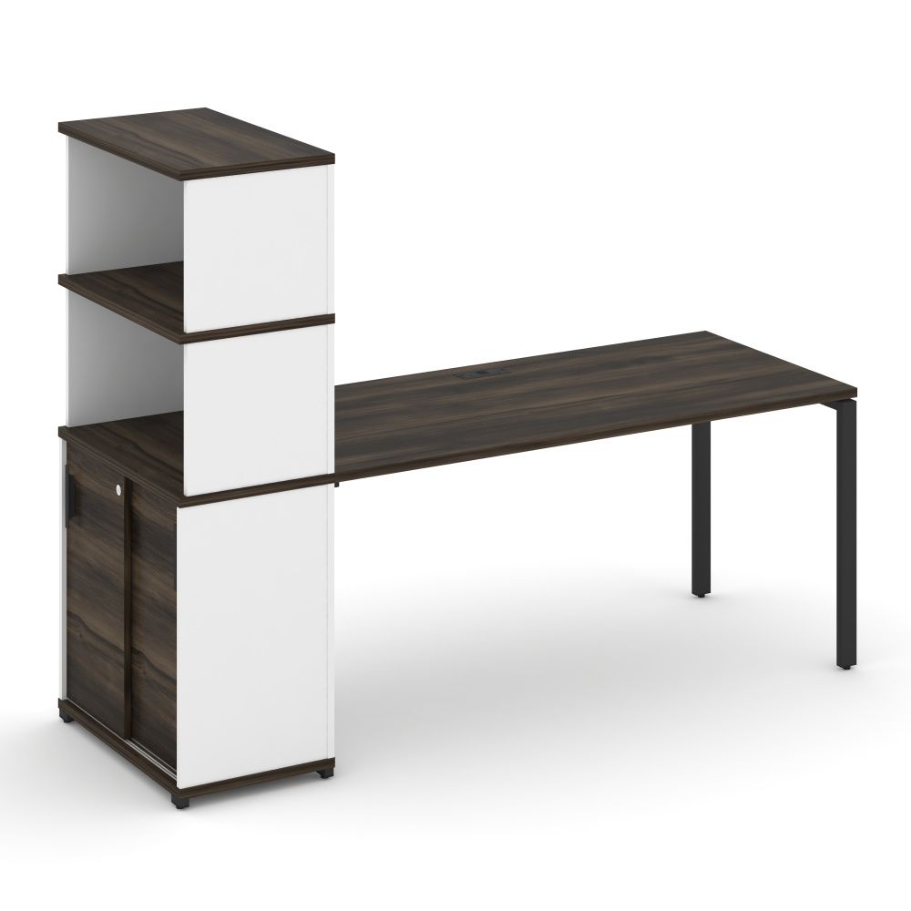Concept Стол рабочий с опорным шкафом-купе с надставкой выс.  CN.SP-244 B