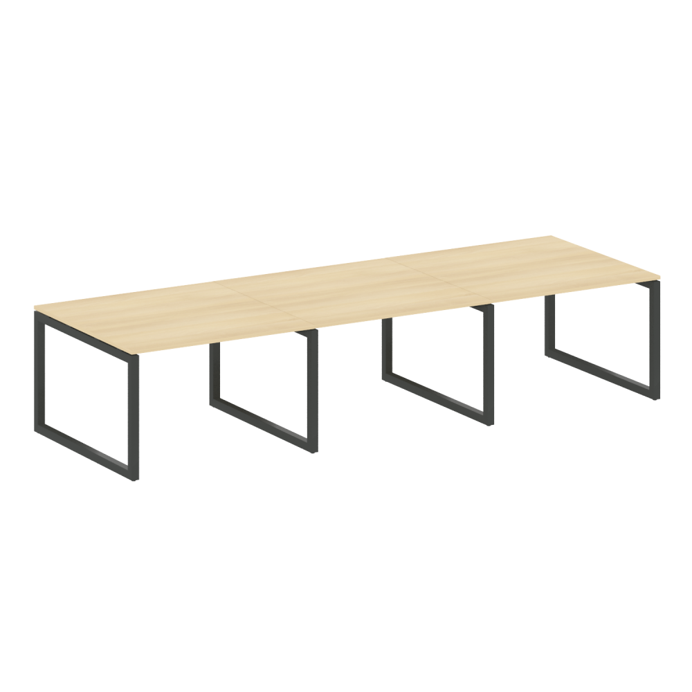 Metal System Quattro Переговорный стол (3 столешницы) на О-оразном м/к 50БО.ПРГ-3.2