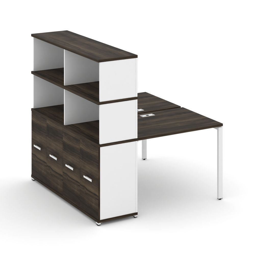 Concept Рабочая станция с опорным распаш. шкафом с надставкой выс.  CN.DRS-229 W