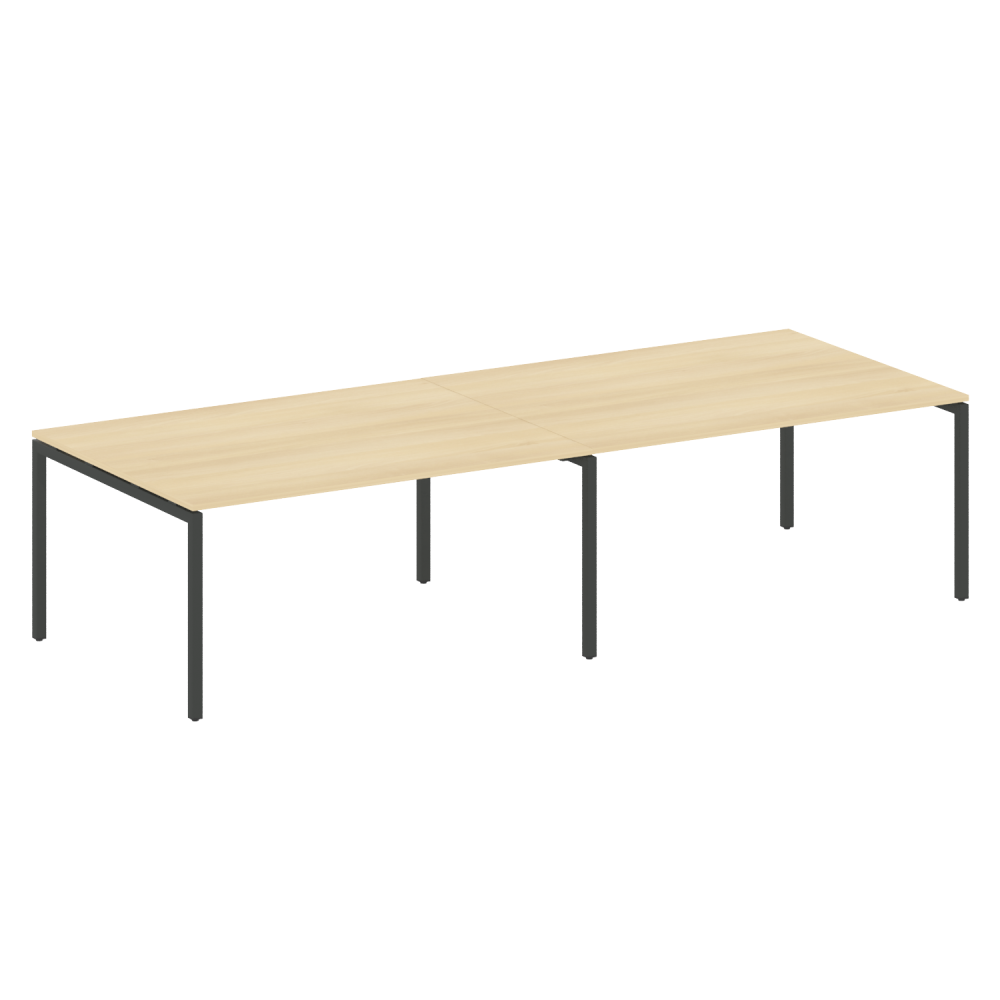 Metal System Quattro Переговорный стол (2 столешницы) на П-образном м/к  40БП.ПРГ-2.4