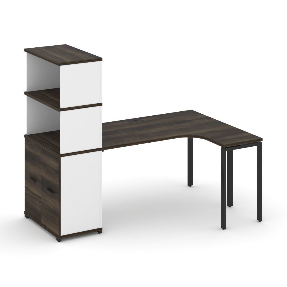 Concept Стол эргономичный с опорным распаш. шкафом с надставкой выс.   CN.SA-215(R) B