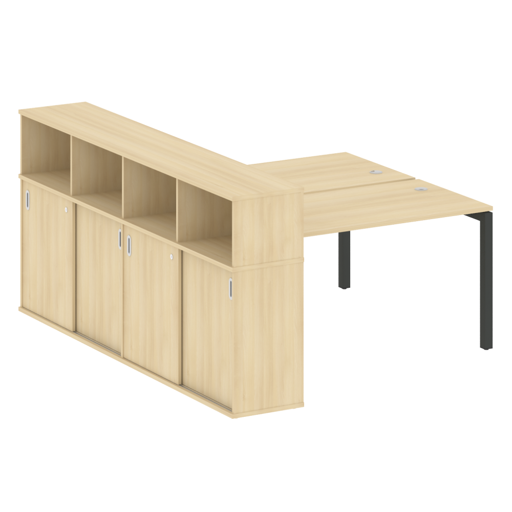 Metal System Quattro Р. ст. с шкафом-купе на П-образном м/к 50БП.РС-СШК-4.3 Т