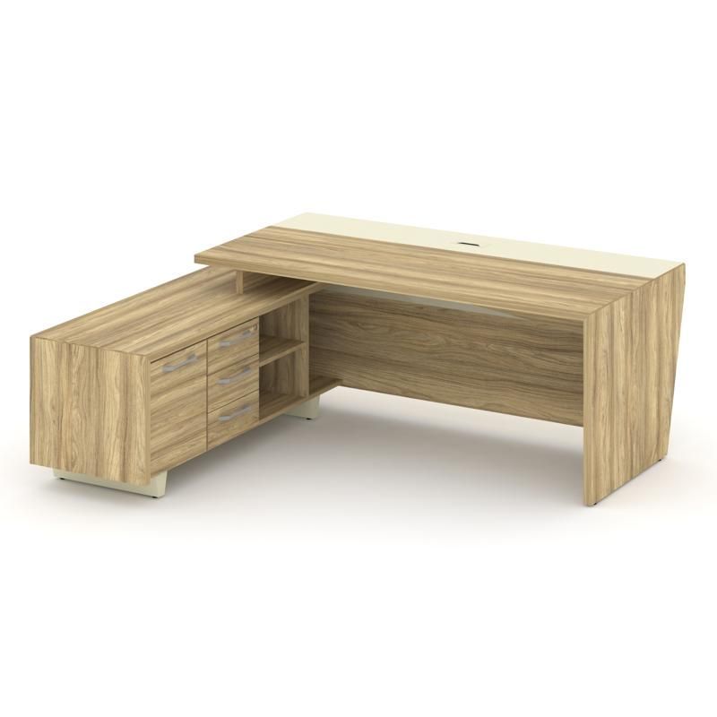 Corner Стол руководителя с опорной тумбой, левый  COR.SRT-20 (L)