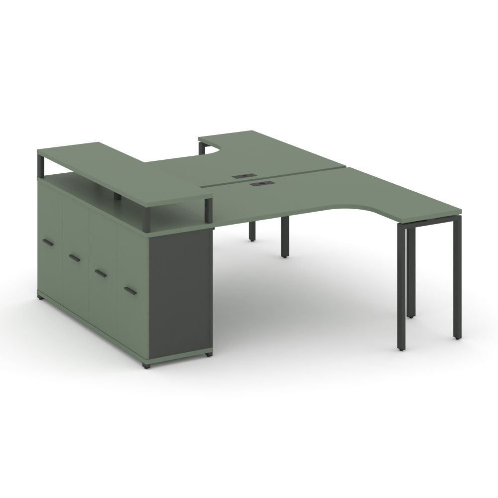 Concept Рабочая станция с опорным распаш. шкафом с верх. горизонтом  CN.DSA-212 A