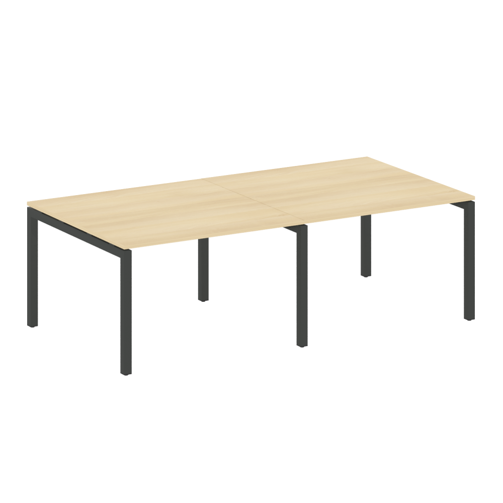 Metal System Quattro Переговорный стол (2 столешницы) на П-образном м/к 50БП.ПРГ-2.2