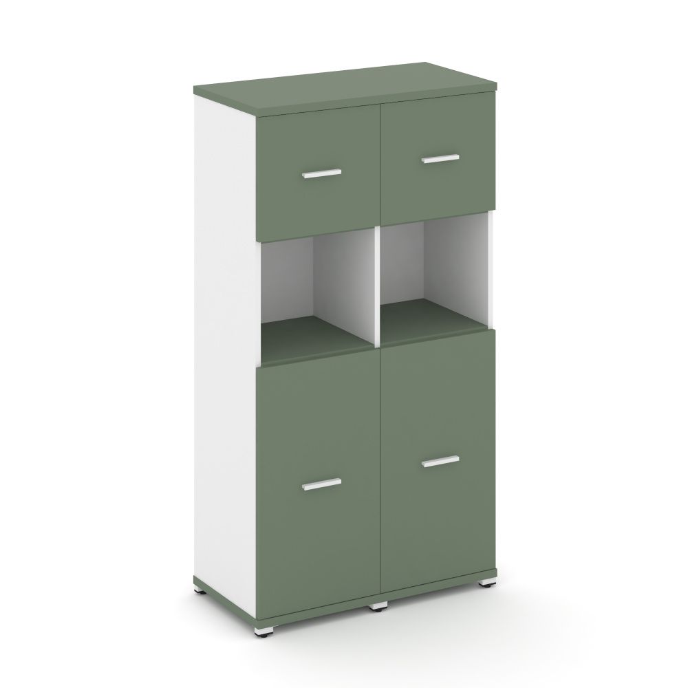 Concept Шкаф 2 узкие секции, 4 ниши CN.STU-425 W