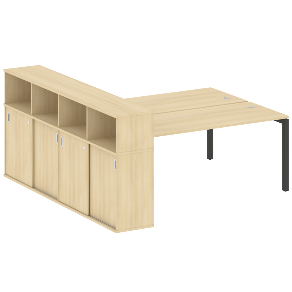 Metal System Quattro Р. ст. с шкафом-купе на П-образном м/к 50БП.РС-СШК-4.5 Т