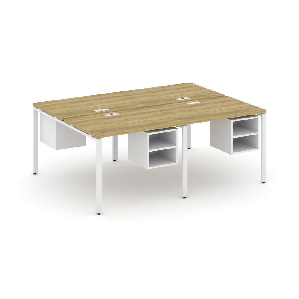 Concept Рабочая станция двухсторонняя с подвесными тумбами на 4 места  CN.DRS-125