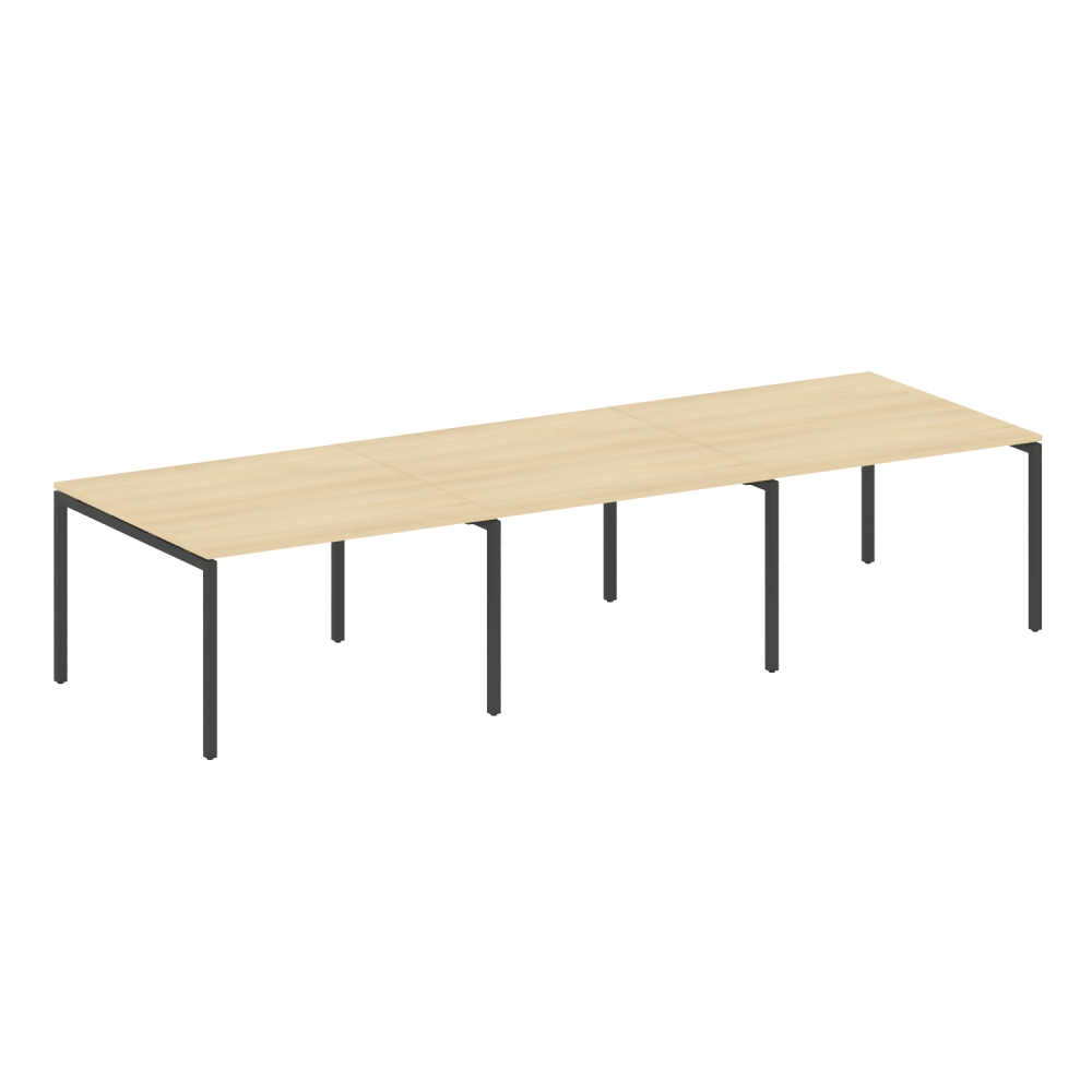 Metal System Quattro Переговорный стол (3 столешницы) на П-оразном м/к  40БП.ПРГ-3.2