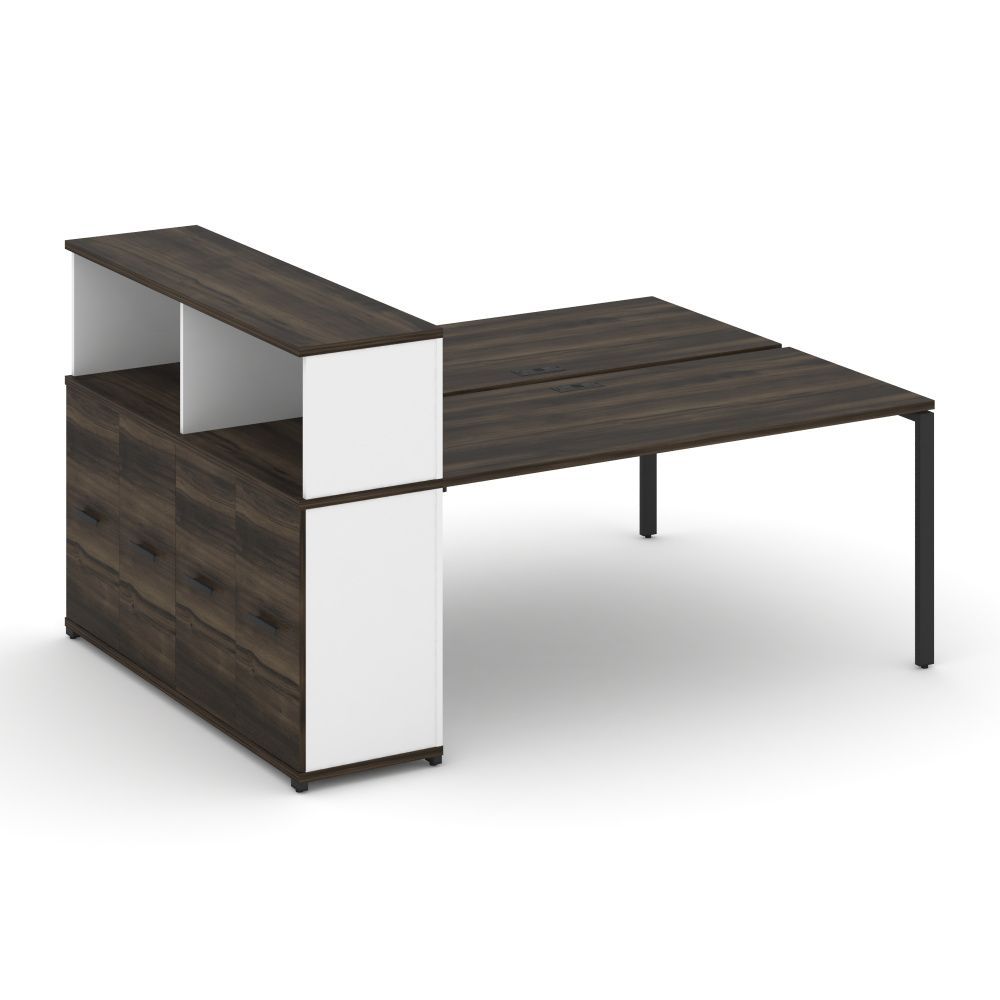 Concept Рабочая станция с опорным распаш. шкафом с надставкой низ.  CN.DRS-228 B