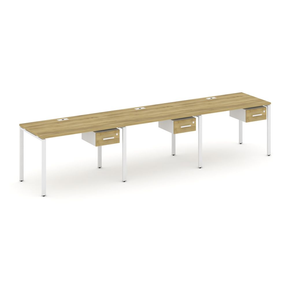 Concept Рабочая станция односторонняя с подвес. тумбами 3 места  CN.ORS-130 W