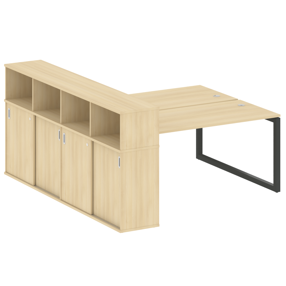 Metal System Quattro Р. ст. с шкафом-купе на О-образном м/к 50БО.РС-СШК-4.4 Т