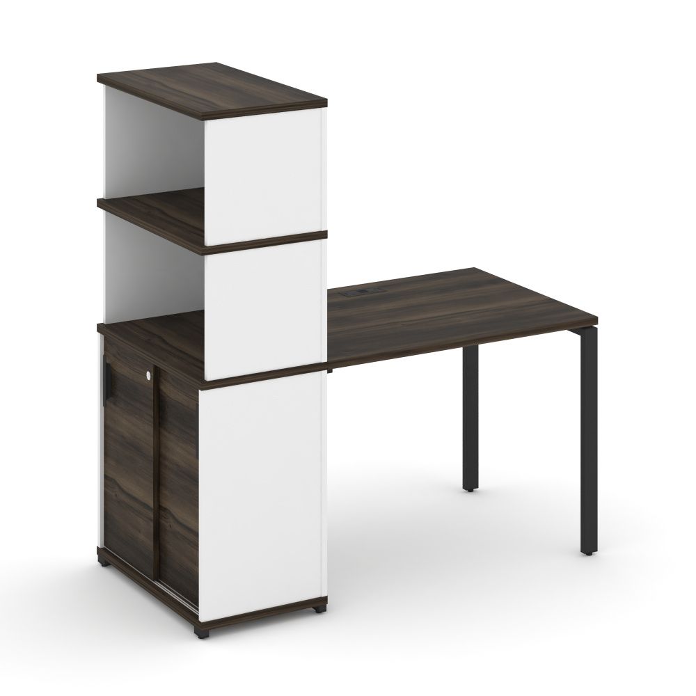 Concept Стол рабочий с опорным шкафом-купе с надставкой выс.  CN.SP-241 B