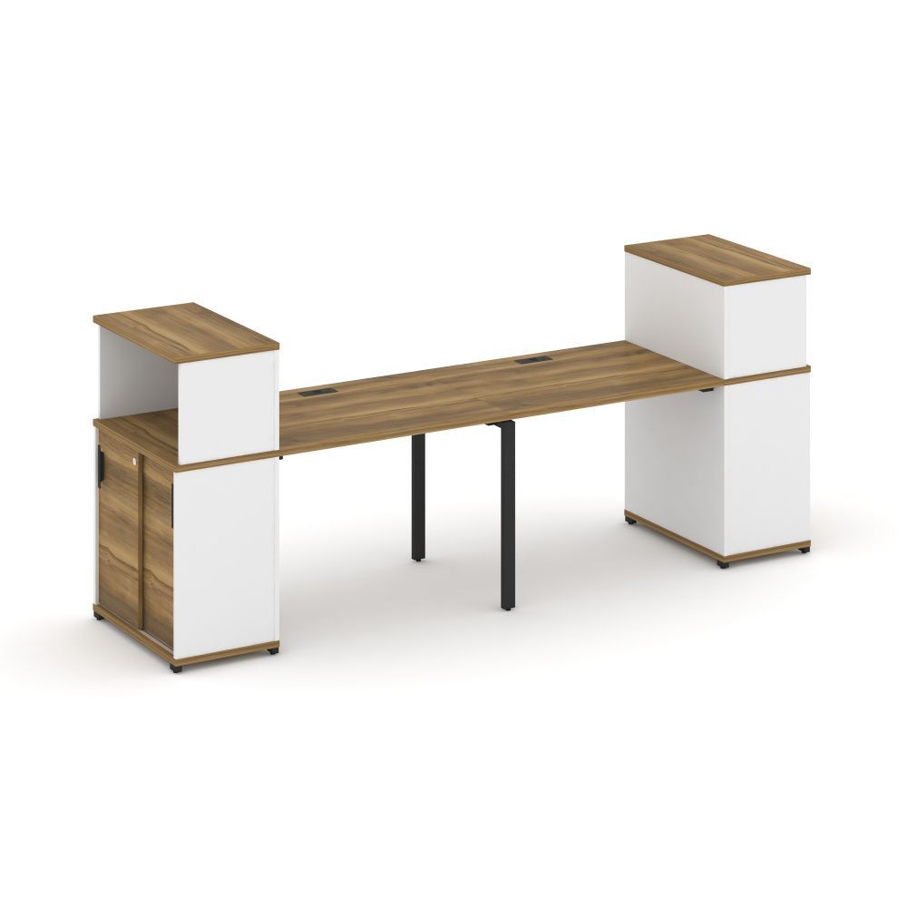 Concept Рабочая станция с опорными шкафом-купе с надставкой низ.  CN.ORS-237 B