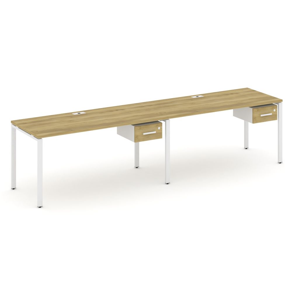 Concept Рабочая станция односторонняя с подвес. тумбами 2 места  CN.ORS-112 W