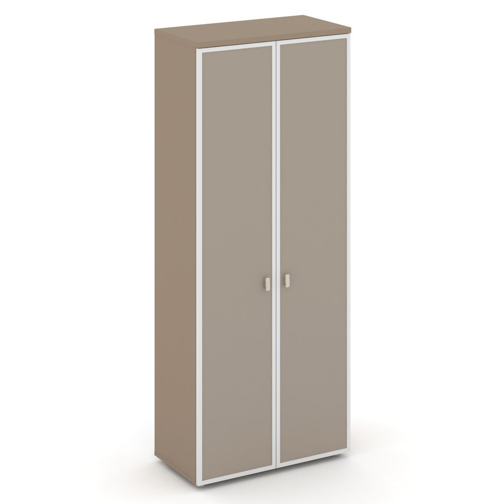 Estetica Шкаф высокий широкий (2 высок. фасада стекло лакобель в раме) ES.ST-1.10R U