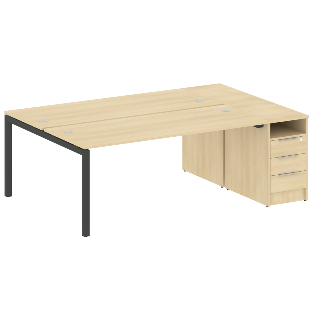 Metal System Quattro Р. ст. с тумбой на П-образном м/к  50БП.РС-СТП-2.5