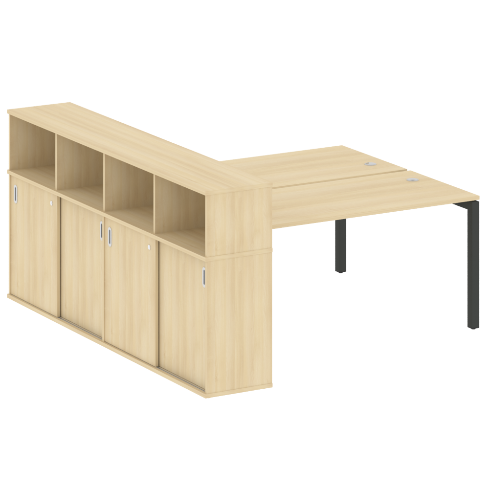 Metal System Quattro Р. ст. с шкафом-купе на П-образном м/к 50БП.РС-СШК-4.4 Т