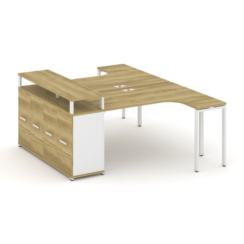 Concept Рабочая станция с опорным распаш. шкафом с верх. горизонтом  CN.DSA-211 W