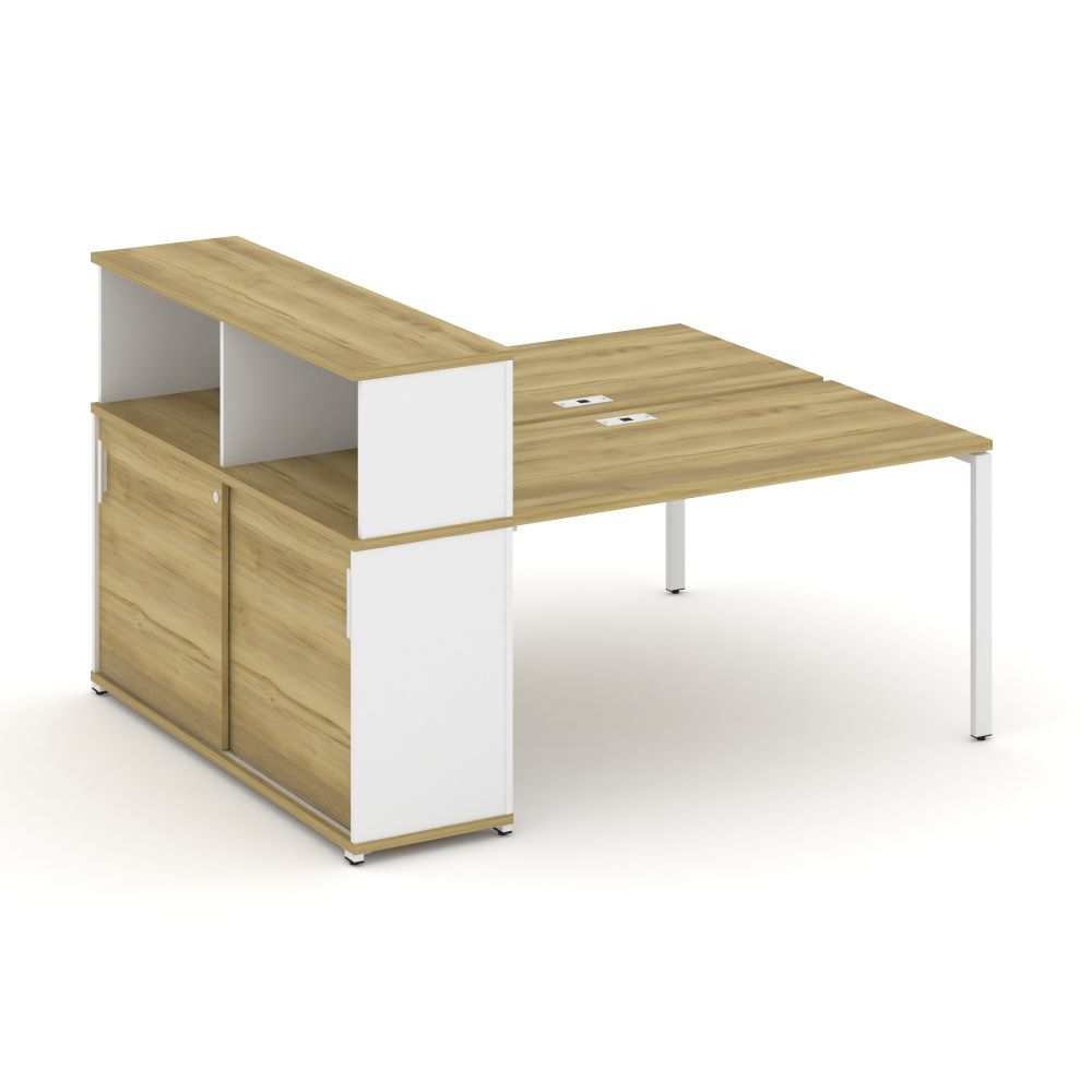 Concept Рабочая станция с опорным шкафом-купе с надставкой низ.  CN.DRS-239 W