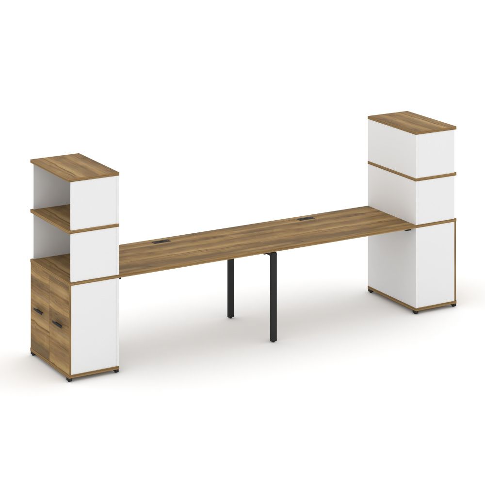 Concept Рабочая станция с опорными распаш. шкафами с надставкой выс.  CN.ORS-231 B