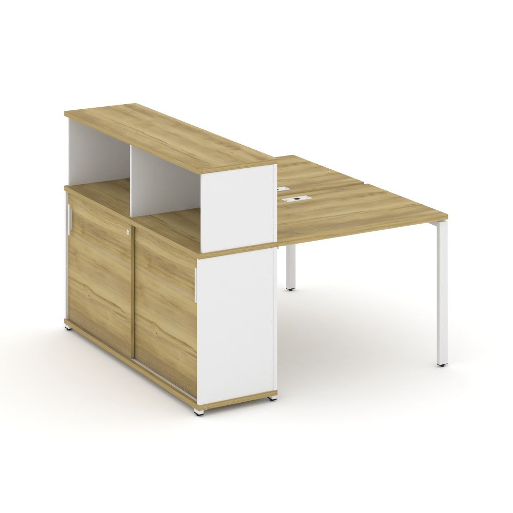 Concept Рабочая станция с опорным шкафом-купе с надставкой низ.  CN.DRS-237 W