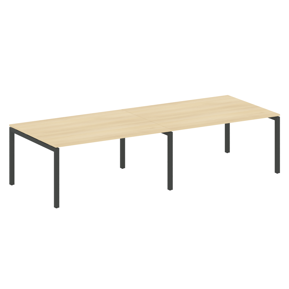 Metal System Quattro Переговорный стол (2 столешницы) на П-образном м/к 50БП.ПРГ-2.4