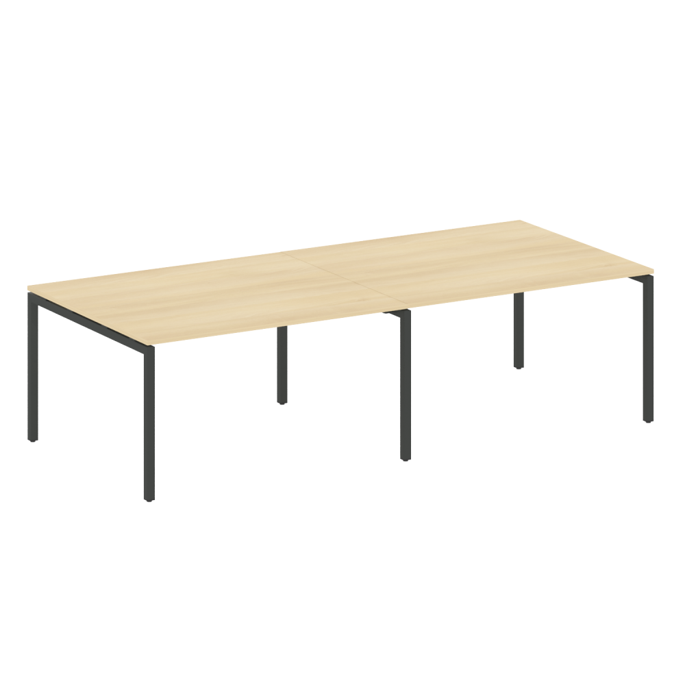 Metal System Quattro Переговорный стол (2 столешницы) на П-образном м/к  40БП.ПРГ-2.3