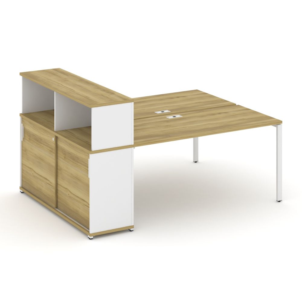 Concept Рабочая станция с опорным шкафом-купе с надставкой низ.  CN.DRS-240 W