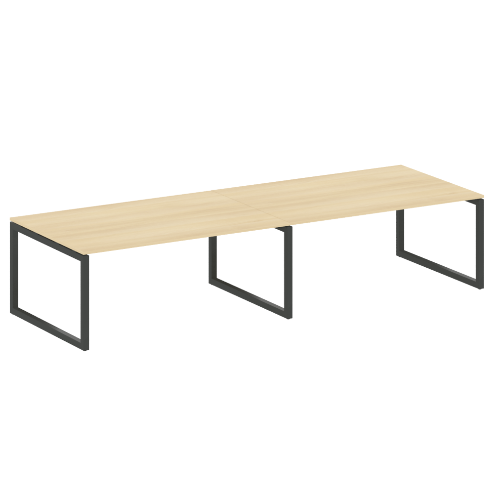 Metal System Quattro Переговорный стол (2 столешницы) на О-образном м/к 50БО.ПРГ-2.5