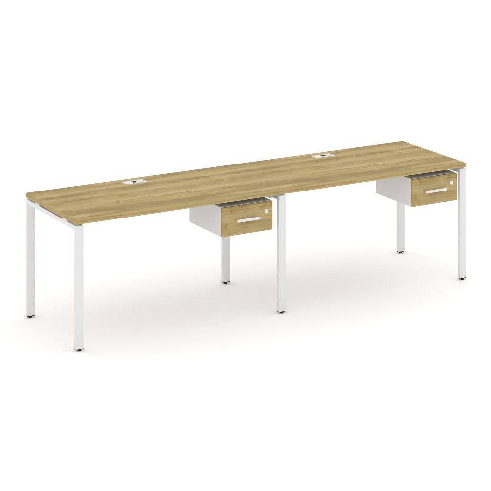 Concept Рабочая станция односторонняя с подвес. тумбами 2 места  CN.ORS-111 W