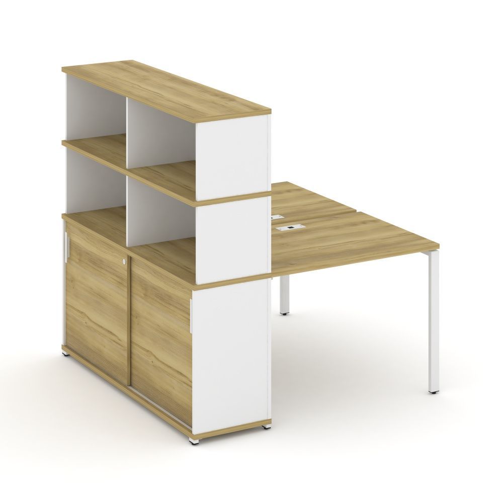 Concept Рабочая станция с опорным шкафом-купе с надставкой выс.  CN.DRS-241 W