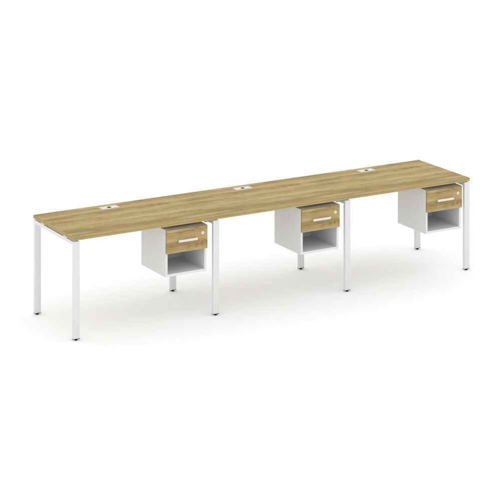 Concept Рабочая станция односторонняя с подвес. тумбами 3 места  CN.ORS-138 W