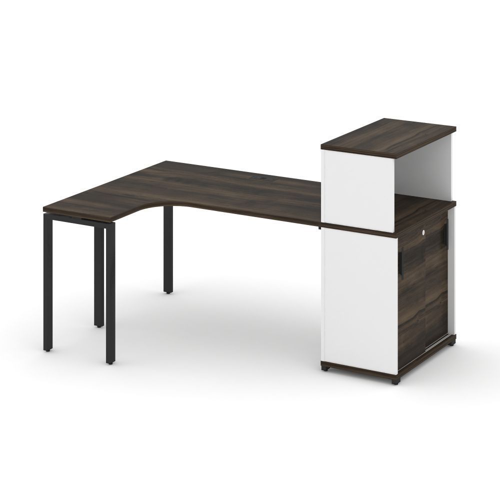 Concept Стол эргономичный с опорным шкафом-купе с надставкой низ.   CN.SA-219(L) B