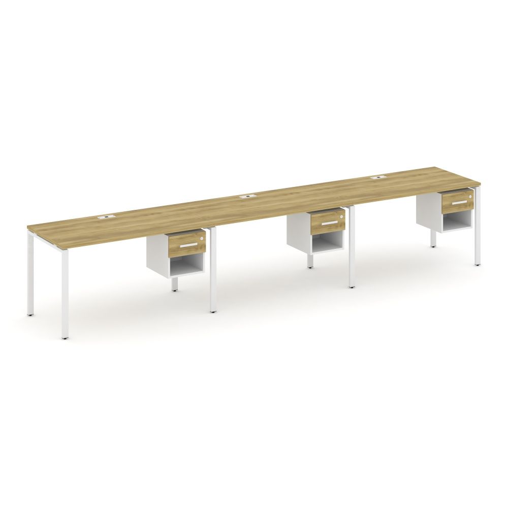 Concept Рабочая станция односторонняя с подвес. тумбами 3 места  CN.ORS-139 W