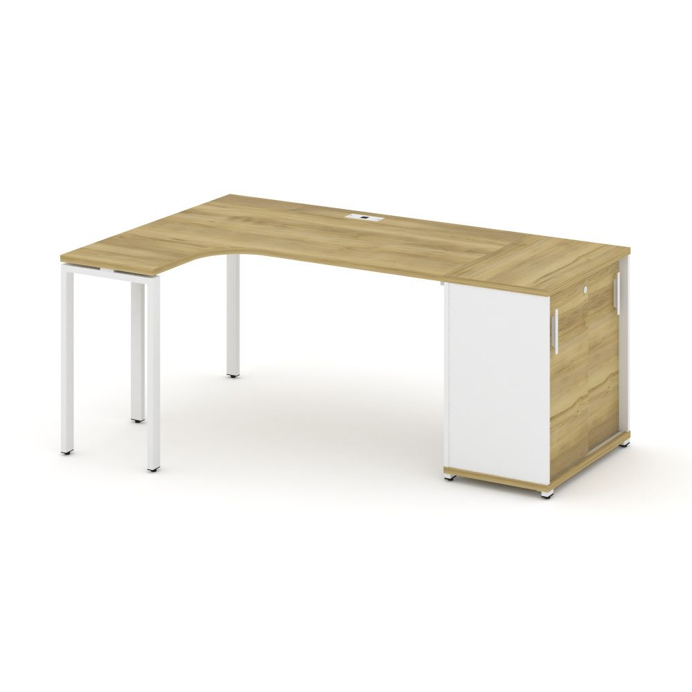 Concept Стол эргономичный с опорным шкафом-купе   CN.SA-217(L) W