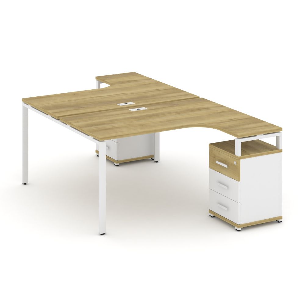 Concept Рабочая станция с двумя опорными тумбами  CN.DSA-305 W