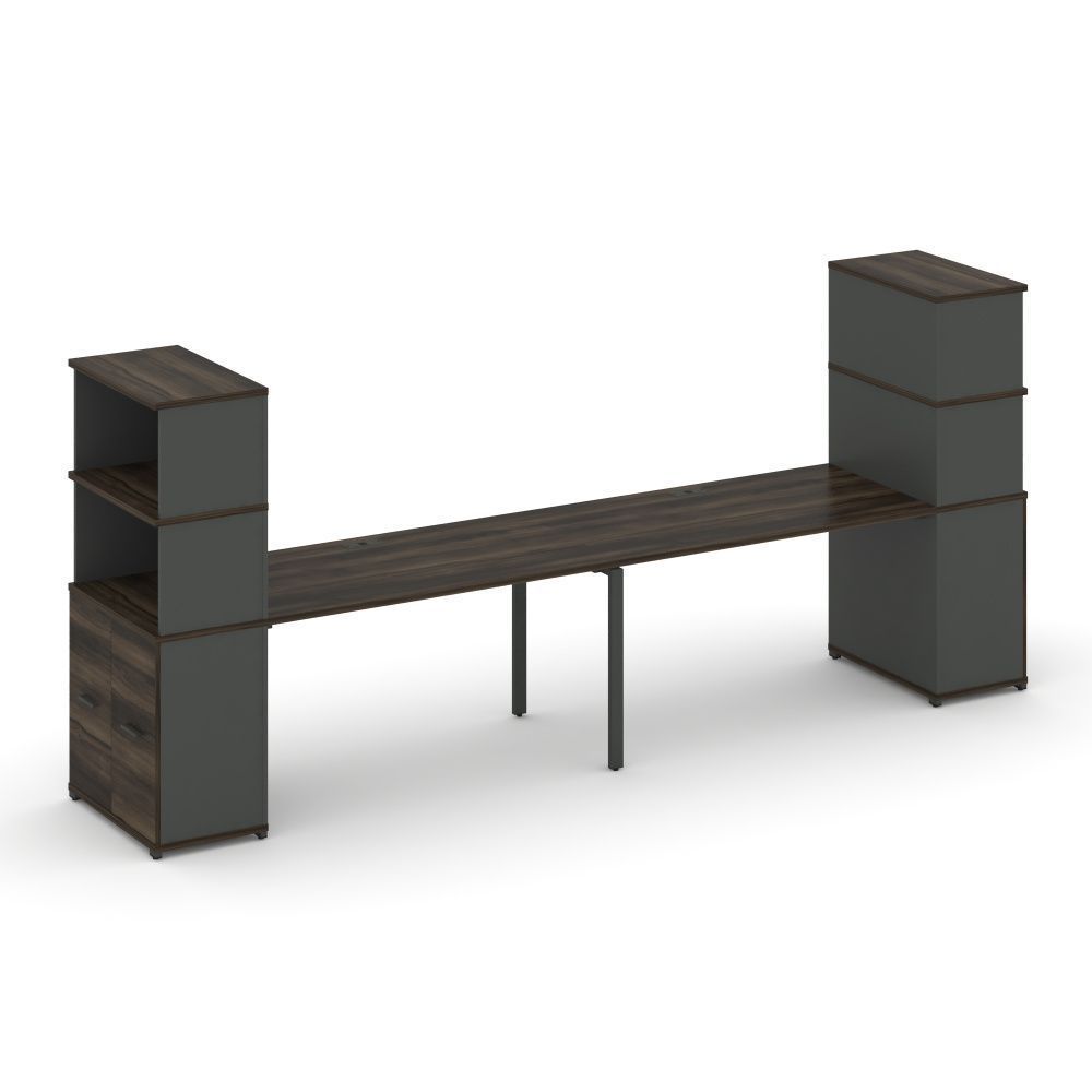 Concept Рабочая станция с опорными распаш. шкафами с надставкой выс.  CN.ORS-231 A