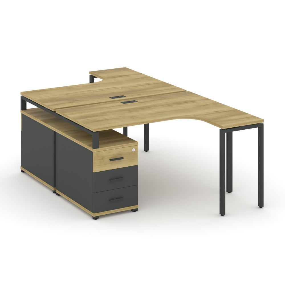 Concept Рабочая станция с двойной опорной тумбой  CN.DSA-301 A