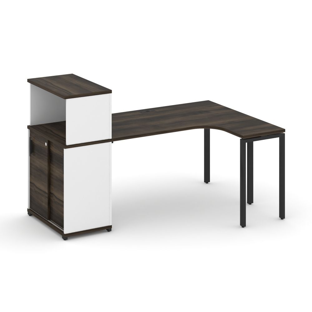 Concept Стол эргономичный с опорным шкафом-купе с надставкой низ.   CN.SA-219(R) B