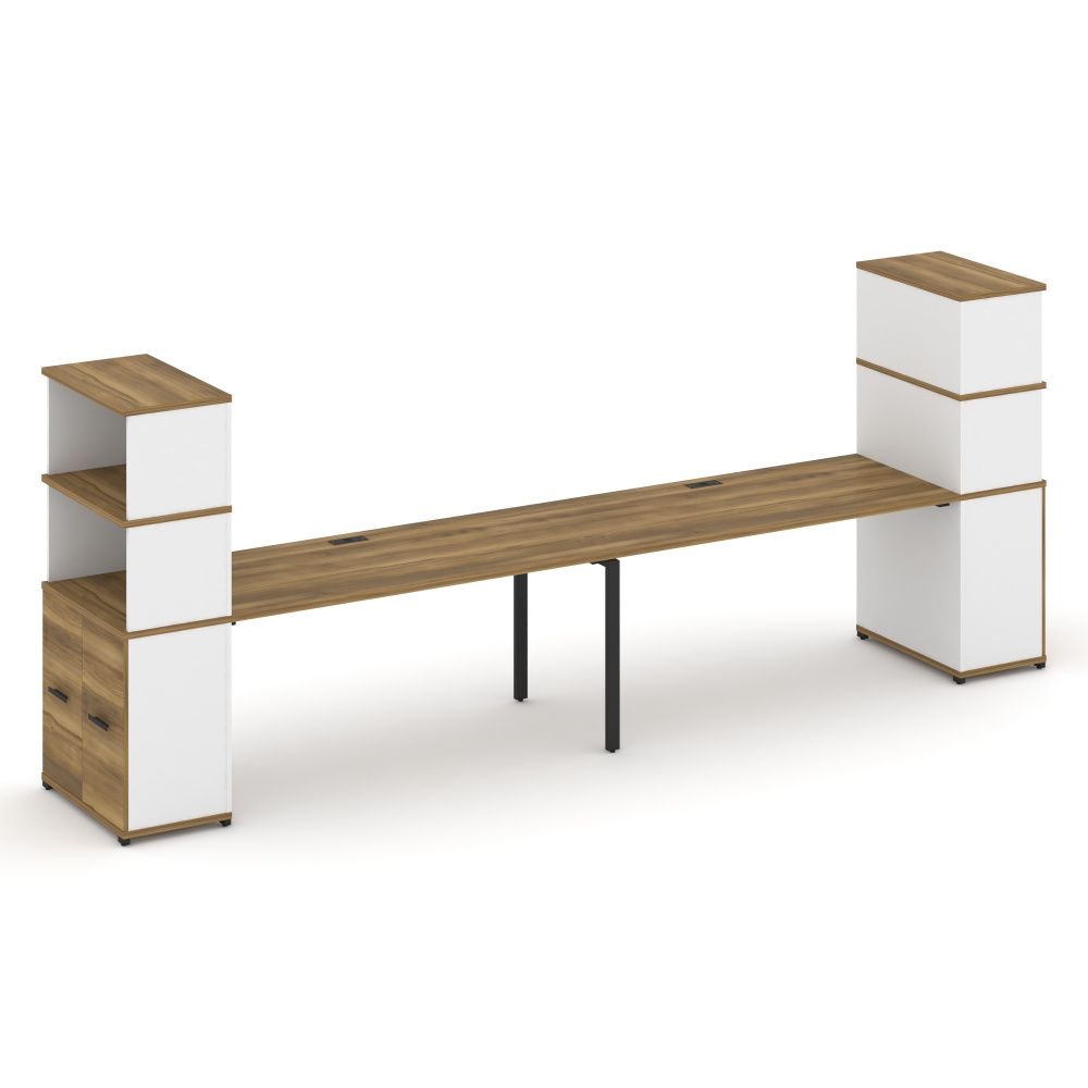 Concept Рабочая станция с опорными распаш. шкафами с надставкой выс.  CN.ORS-232 B