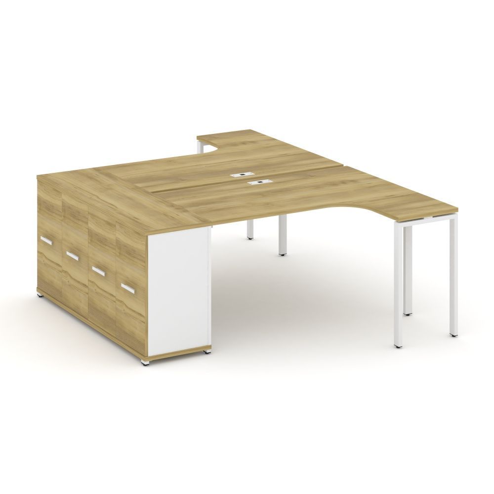 Concept Рабочая станция с опорным распаш. шкафом  CN.DSA-209 W