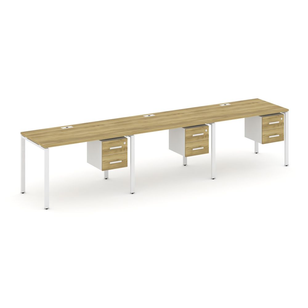 Concept Рабочая станция односторонняя с подвес. тумбами 3 места  CN.ORS-134 W