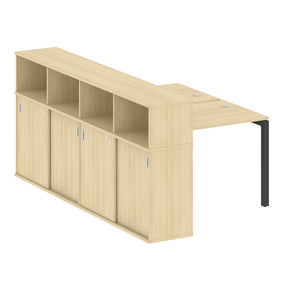 Metal System Quattro Р. ст. с шкафом-купе на П-образном м/к  50БП.РС-СШК-4.1 Т