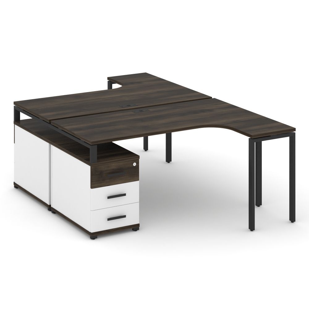 Concept Рабочая станция с двойной опорной тумбой  CN.DSA-302 B