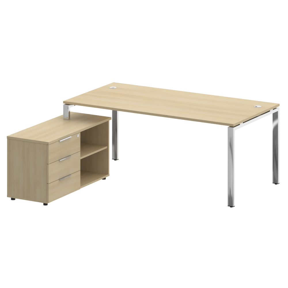Metal System Direct Стол руковододителя с тумбой левый БГ.СРТ-5.9 (L)
